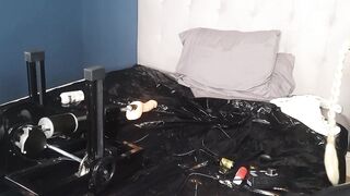 Latex Sissy Doll Destroyed by Anal Fuckmachine Gushing Sissygasm
