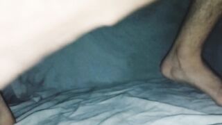 Twink's Hairy Ass Split by 2.5in Monster Dildo Cum Flood