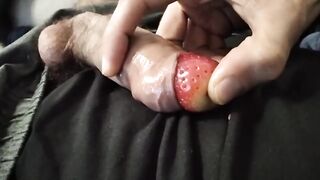 Huge Fat Cock Ruin Fucks Strawberry Gushing Massive Cum Load