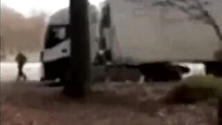 Trucker Daddy Jerks Massive Cock Gushes Cum Public Woods Explosion