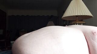 Huge Gainer Belly Destroyed in Cum Gushing Solo Frenzy