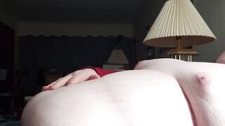 Huge Gainer Belly Destroyed in Cum Gushing Solo Frenzy
