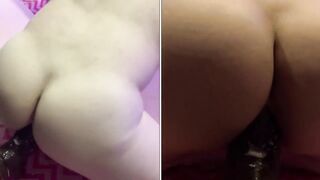 Krissy Anal Destroyed by 14in King Cock Fuck Machine Belly Bulge Cum Gush