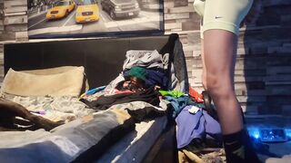Horny Boys Tight Tracksuit Pussy Gushing Cum Destroyed