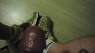 Morning Big Cock Blast Drowns Hot Adidas Sneakers In Thick Cum