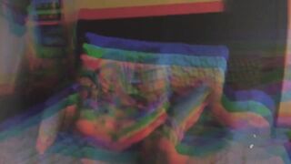 College Jock gooning on massive dick solo after gym