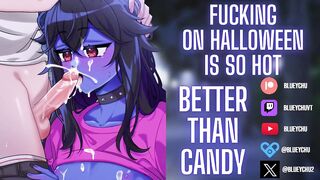 Femboy Fucked Hard Halloween Orgy Threesome