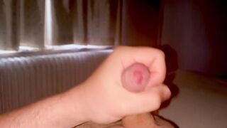 Gay edging to nonstop orgasm massive thick uncut cock soaking precum used as lube