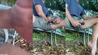 Risky Roadside Wank Shooting Cum Public cumshot caught sneaky