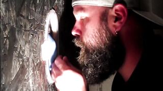 Daddy Feeds me his Thick Load Glory Hole Blowjob