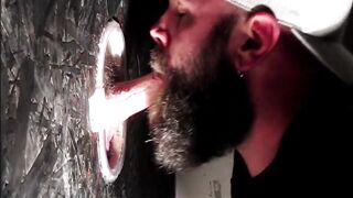 Daddy Feeds me his Thick Load Glory Hole Blowjob