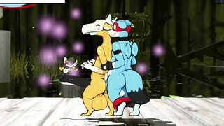Furry gay dragon gets his big dick destroyed in the marshlike blowjob cumshot oh so hero part6