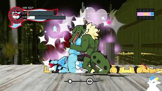 Furry gay dragon gets his big dick destroyed in the marshlike blowjob cumshot oh so hero part6