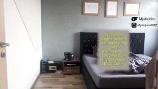 Gay roommate almost caught shaking legs from my huge cock right after work