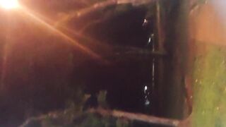 Femboy walks outdoors naked stroking his cute cock raw exhibitionism