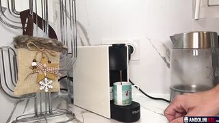 XXL coffee cream cum drip on that big ass latino gay cock
