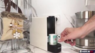 XXL coffee cream cum drip on that big ass latino gay cock