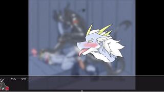 Master dragon breeds furry slime with his big cock in raw gay anal creampie