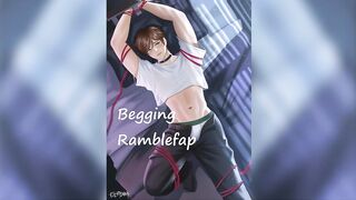 Begging on my knees whimpers and loud gay moans while stroking hard