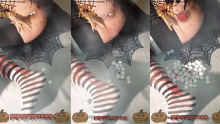 Halloween anal stuffed gay femboy costume insertion