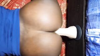 Twink Gets His Bubble Butt Destroyed Riding A Monster Black Dildo