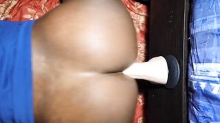 Twink Gets His Bubble Butt Destroyed Riding A Monster Black Dildo