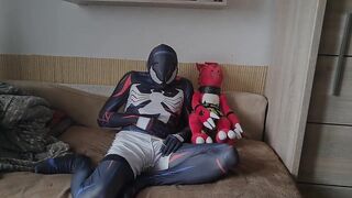 My Guilmon is back from trip and covered in sticky cum