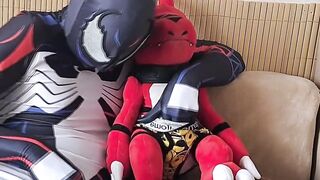 My Guilmon is back from trip and covered in sticky cum