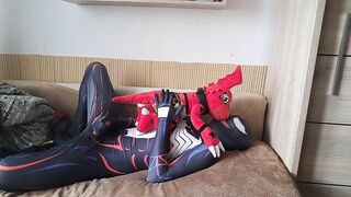 My Guilmon is back from trip and covered in sticky cum