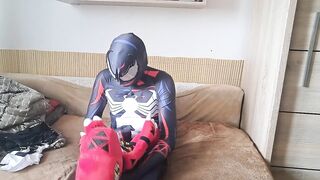 My Guilmon is back from trip and covered in sticky cum