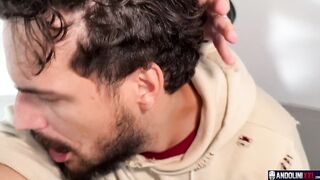 Andolini wrecked on the stairs with Samuel Hodecker raw and uncut no condom