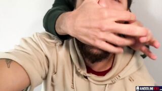 Andolini wrecked on the stairs with Samuel Hodecker raw and uncut no condom