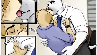 Furry Intern Gushed Hard During Public Anal Dub
