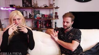 Cirilla Freya deepthroats tied up anal fucked by massive cock while submissive