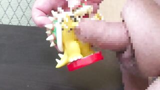Bowser figure ruined by gay solo cum shots