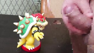 Bowser figure ruined by gay solo cum shots