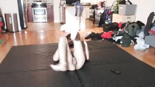 Hairy Jiu Jitsu Warmup chokesluts solo stud gets busted