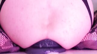 Monster 10 cm anal plug stretching my tight hole raw and uncleaned