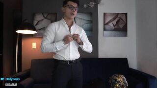 Elegant 18 year old gets his alone with big cock