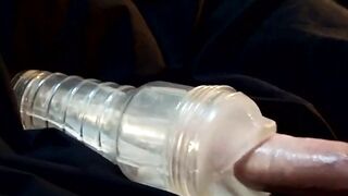 Big hairy gay daddy fucks fleshlight raw POV