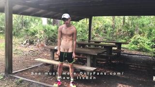 Public park humiliation teen sucks hung cock gets ass stuffed