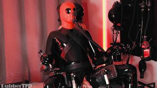 Twink’s Anal & Rubber Training Choked On Machine Blowjob