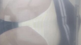 crossdressed boy couldn’t hold it pisses through seat until soaked tight panties
