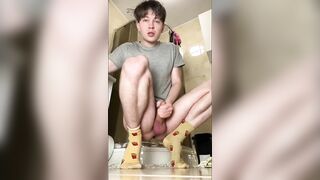 Ravaged Twink’s Sloppy Deep Throat On His Own Cock
