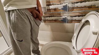 Teen uncut cock solo pissing at home big dick fill