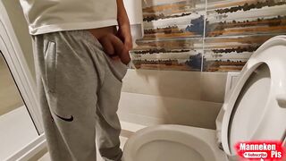 Teen uncut cock solo pissing at home big dick fill