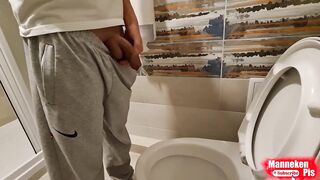 Teen uncut cock solo pissing at home big dick fill