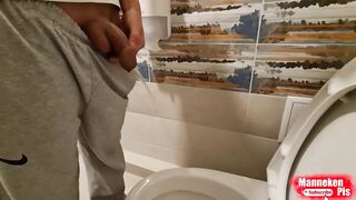 Teen uncut cock solo pissing at home big dick fill