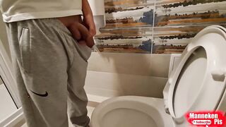 Teen uncut cock solo pissing at home big dick fill