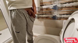 Teen uncut cock solo pissing at home big dick fill